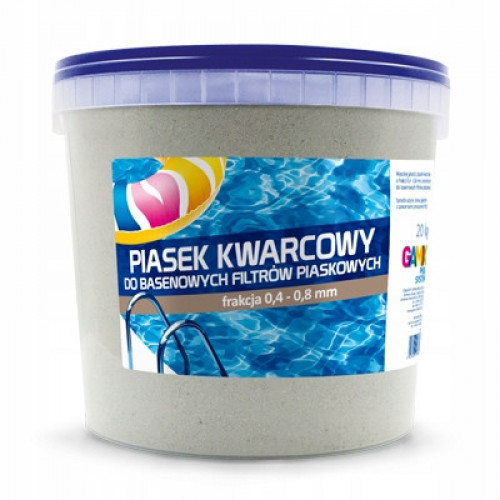 GAMIX PIASEK KWARCOWY DO FILTRÓW BASENOWYCH 20KG