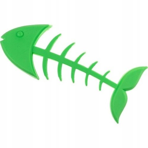 Zabawka gryzak dla psa rybka szkielet zielona 18cm